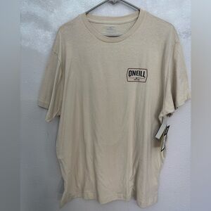 O’Neill Graphic Cotton T Shirt Cream Surf Logo Mens XL NWT